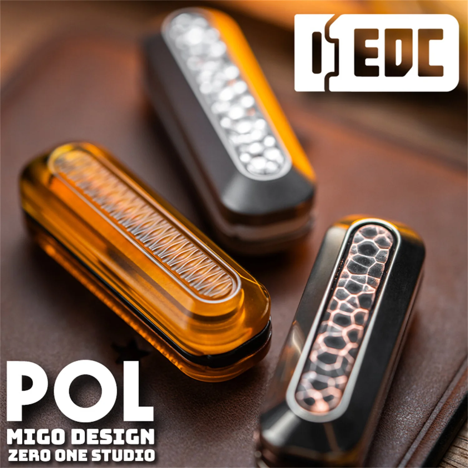 

01EDC STUDIO POL Mechanical Fidget Slider Haptic Coin Stainless Steel Fingertip Gyro Metal Decompression Toys Black Technology