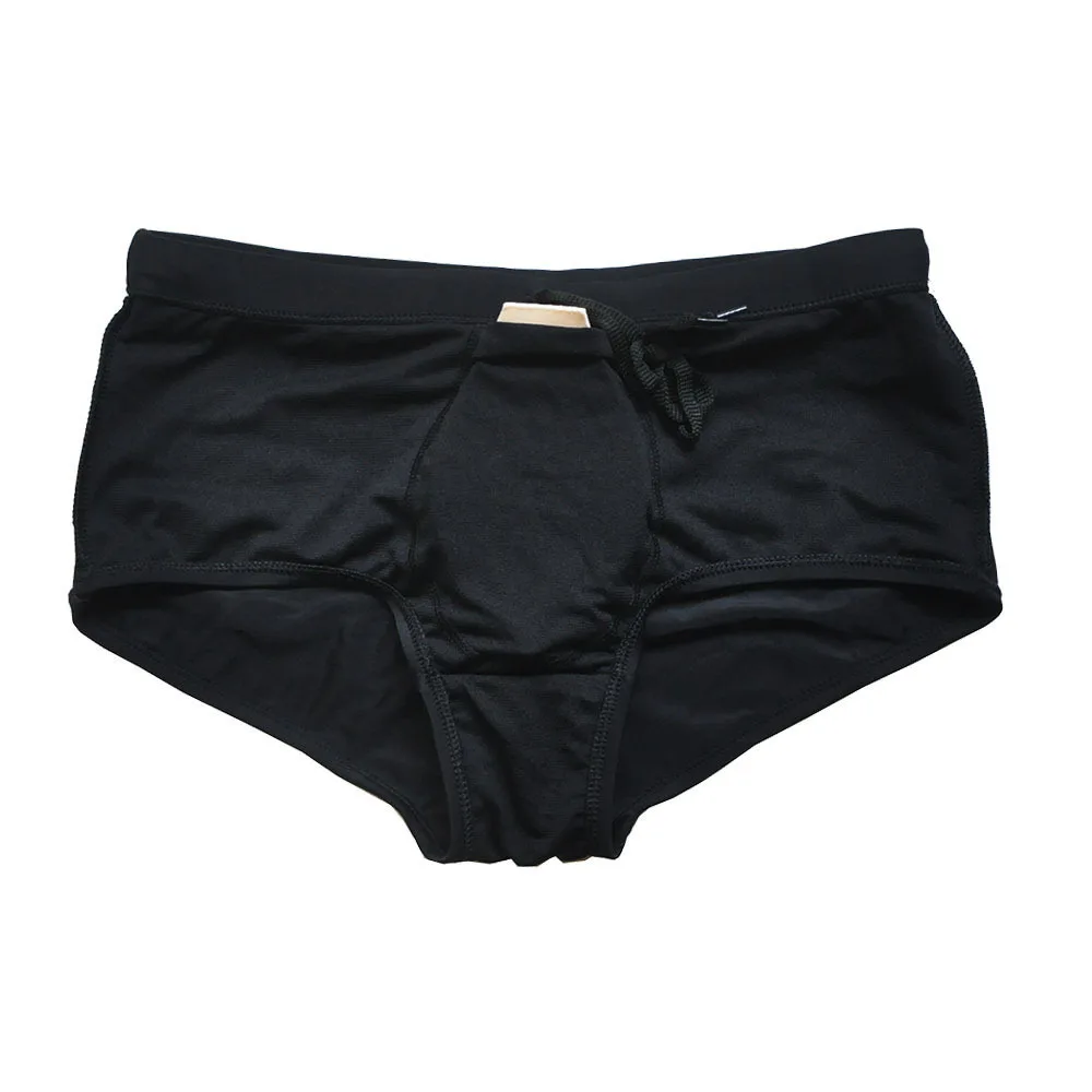 2026men's black loose-fitting cup boxer  three-dimensional U-convex fashion cross-border beach boxer swimming trunks UXH604-1