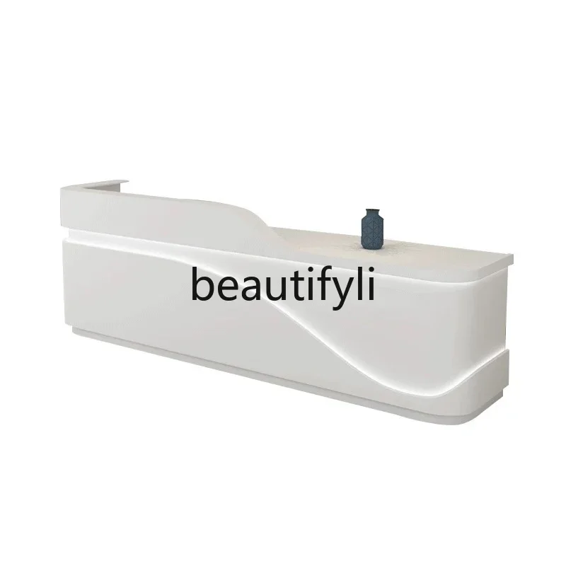 zzqMinimalist صالون تجميل طلى مكتب الاستقبال صالون حلاقة متجر الملابس أمين الصندوق طاولة بار شركة مكتب الاستقبال تخصيص