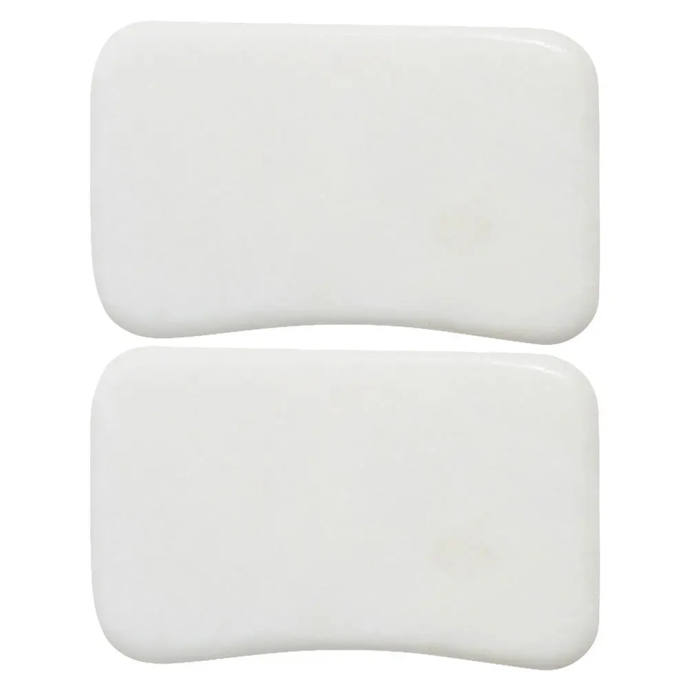 2Pcs Gua Sha Jade Massage Scraper Smooth Comfortable White Xiuyan Jade Face Body Skin Care Facial Massage Tool Muscle Relaxation