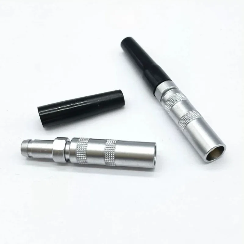 C5 Male Female Plug Connector Bent Male Socket Compatible with Remo 00S Connector Metal Ultrasonic Signal Plug Thickness Gauge