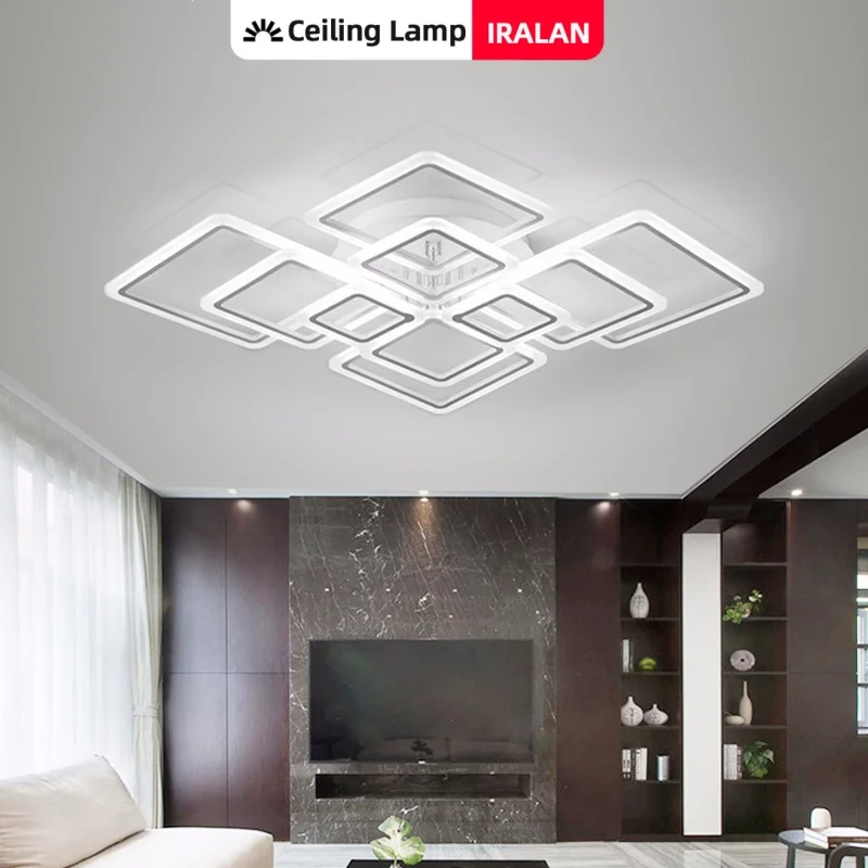 IRALAN سقف ليد حديث ضوء الثريات عكس الضوء بشكل لا نهائي مع جهاز التحكم عن بعد لغرفة المعيشة غرفة نوم مكتب غرفة الدراسة #1