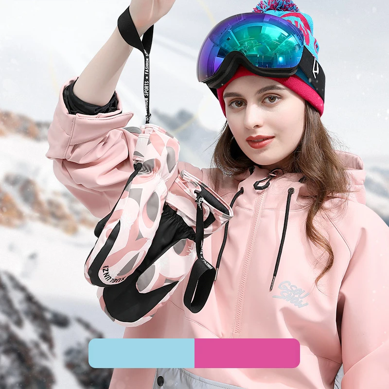 Gants de Ski épais et chauds pour femmes, mitaines imperméables pour écran tactile, pour extérieur, équitation, alpinisme, Snowboard, coupe-vent, nouvelle collection