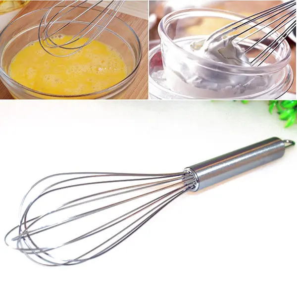 3Pcs Balloon Wire Whisk Stainless Steel Kitchen Egg Frother Milk Beater Blender for Mixing Beating Blending Cooking Utensil