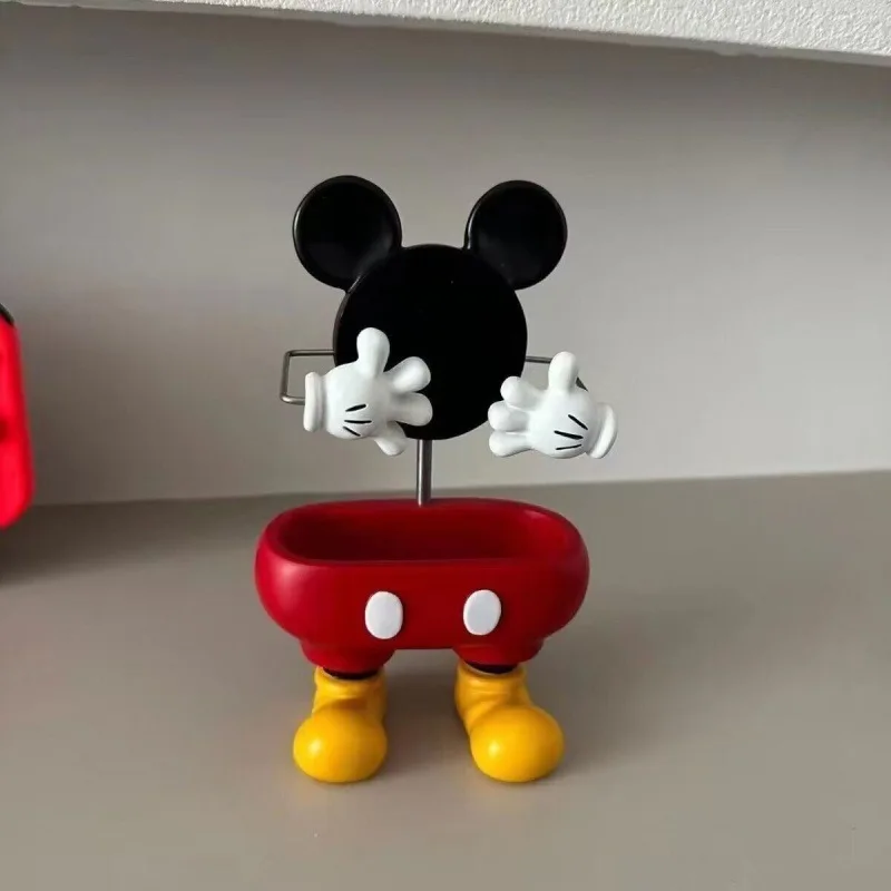 Disney Mickey Mouse Storage Holder Cute Cartoon Anime Remote Control Holder Desktop Decoration Stationery Rack Toys Girls Gifts