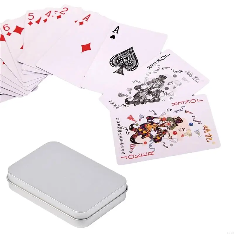 K3KD Metal Rectangle Silver Play Box Box Money Coin Box