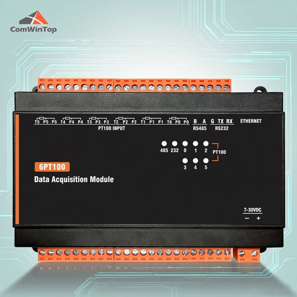 CWT-MB318A 6PT 6-Channel PT100 PT1000 Temperature Modbus Acquisition Module