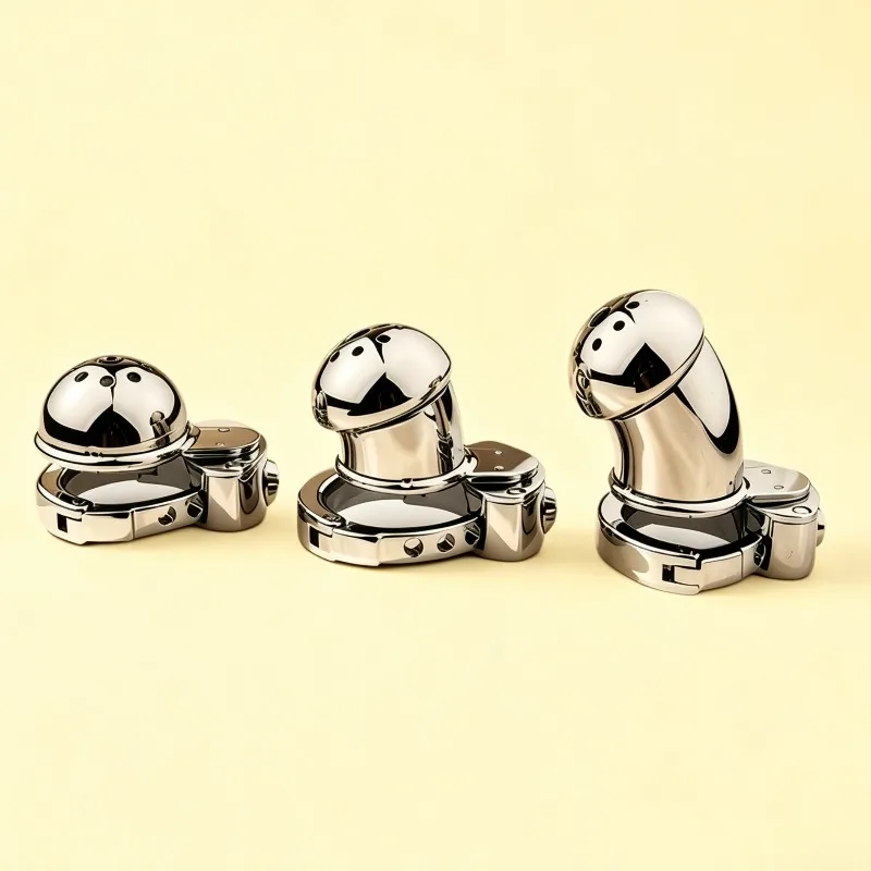 Chastity Cage Adjustable Size Rings Male Chastity Device Metal CB Cage Lock with 3 Models Penis Lock Cock Cage Adults Sex Toys