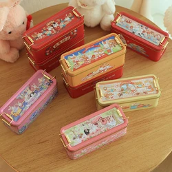 Christmas Rabbit Candy Tin Box Cartoon Biscuit Storage Box Tea Coffee Organizer Case Children Gifts Decorations For Wedding