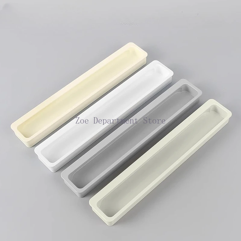

Wardrobe drawer handle embedded black modern simple slotted concealed embedded cabinet door invisible handle