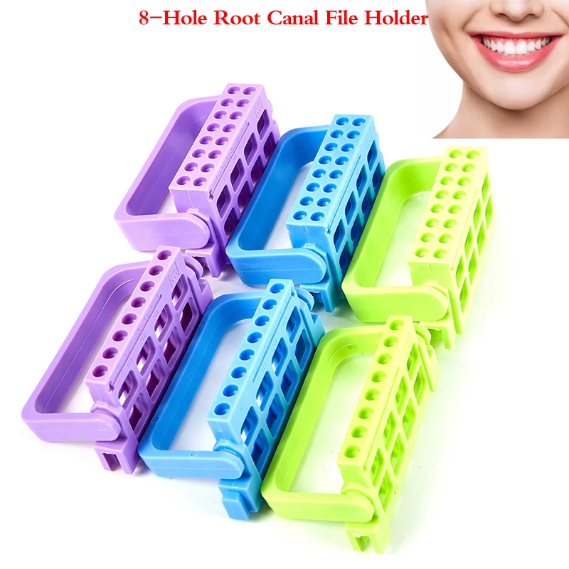 【1Pc Dental Endo Files Holder 8/16 Holes 3 Colos Endo Stand Endo Tray For Endodontic Files Organizer Endo Box】