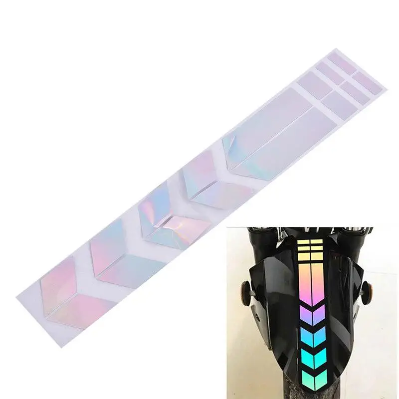 2Pcs Waterproof Warning Reflective Sticker for Motorcycle Bike MTB Front Fork Frame Safety Car Decoration