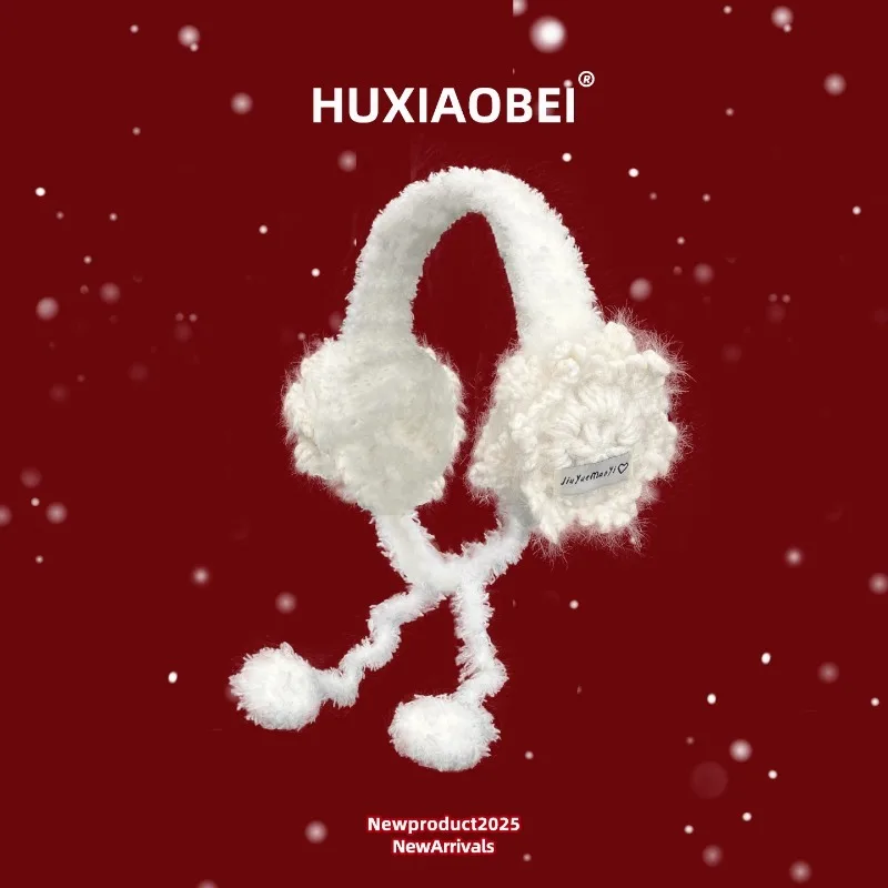 لطيف التفاح شكل تصميم أفخم غطاء للأذنين للنساء الخريف والشتاء جو السفر الدافئة تنوعا شخصية الأشرطة سماعات الأذن #3