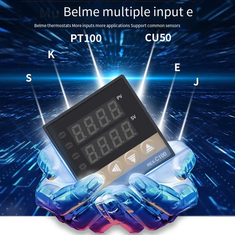 REX-C700 Intelligent Digital Temperature Controller Relay Output 0-400°C PID Control Supports K/E/PT100 Sensor Input Controller