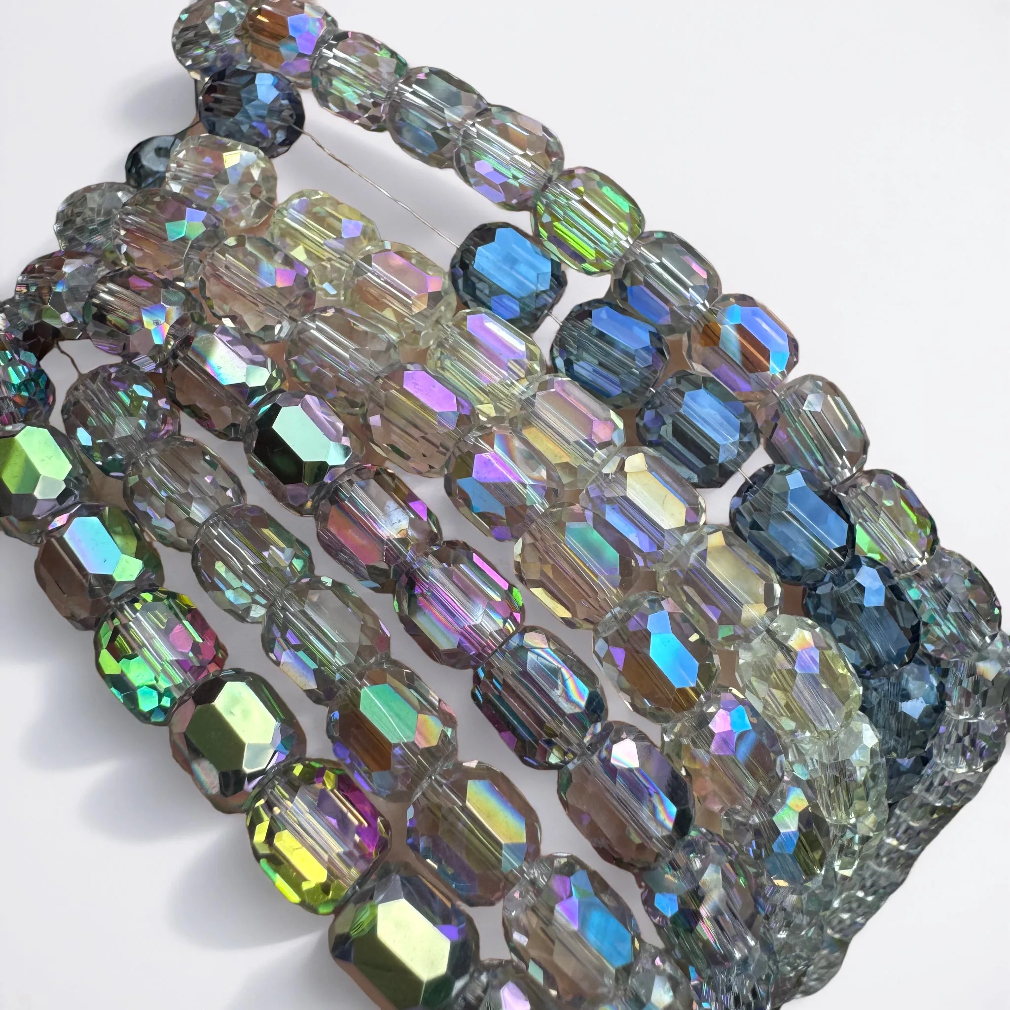 8mm Austria Shiny Colorful Crystal Beads Faceted Round Barrel Loose Spacer Beads for Jewelry Making DIY Necklace Bracelet