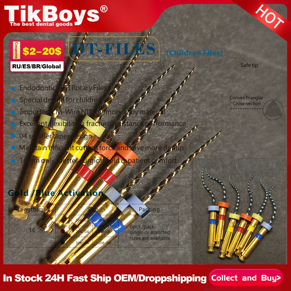 

Стоматологические файлы Niti для термоактивации, детские файлы для детей, лечение корневых каналов, 16 мм, детские файлы, аксессуары Niti