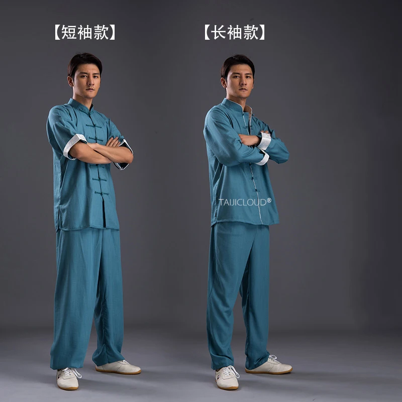 زي Chenjiagou Tai Chi، بدلة الكونغ فو من مزيج القطن والكتان للرجال والنساء، ملابس تدريب الخريف #5