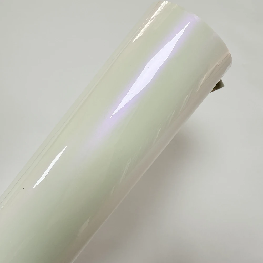 

Gloss White Change Purple Premium Vinyl Wrap Film Pearl White Self Adhesive Decal Vehicle Car Wrapping Foil Air Release Sticker