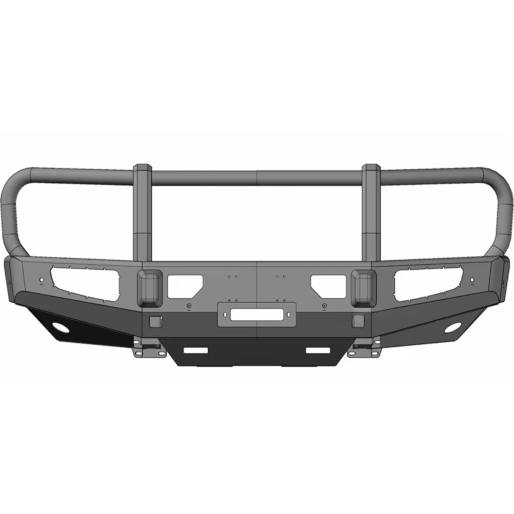Wholesale New High Quality Steel Bull Bar - Black Powder Coated Front Bumper Replacement For toyota