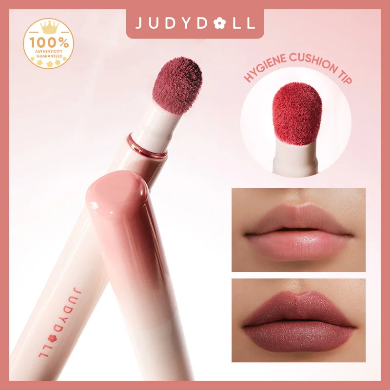 JUDYDOLL CUSHION MATTE LOCK LIP CREMA - 24 horas de larga duración, resistente al agua, a prueba de manchas, hidratante que reduce las líneas de los labios