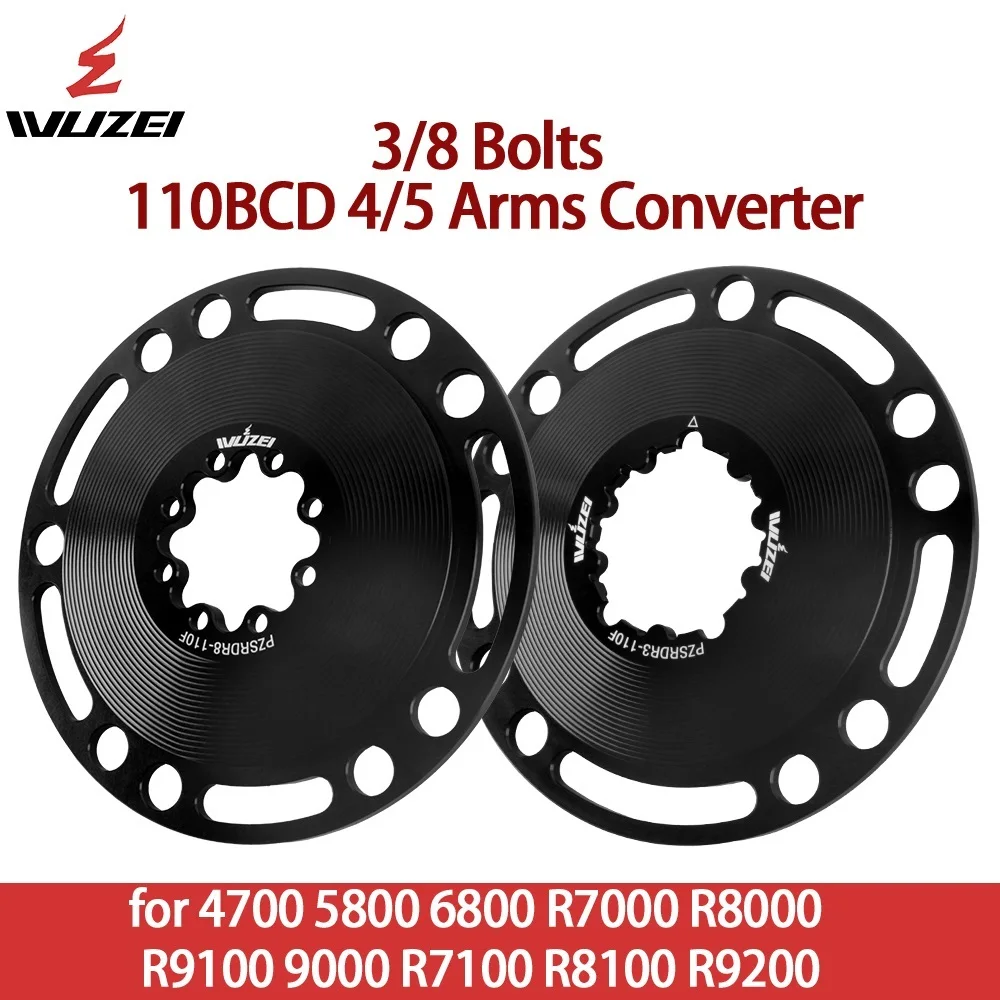 

Конвертер WUZEI с прямым креплением, 3/8 болтов, адаптер MTB 110BCD, 4/5 рычагов, преобразователь звездочки шоссейного велосипеда для осемов Sram Force SHIMANO
