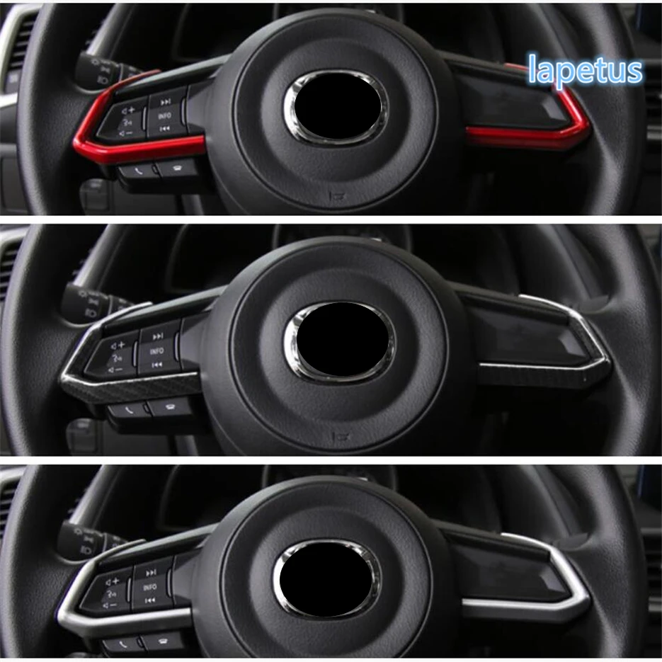 

Car Steering Wheel Decoration Frame Cover Trim ABS Fit For Mazda CX-9 CX9 2017 2018 2019 2020 Red / Matte / Carbon Fiber