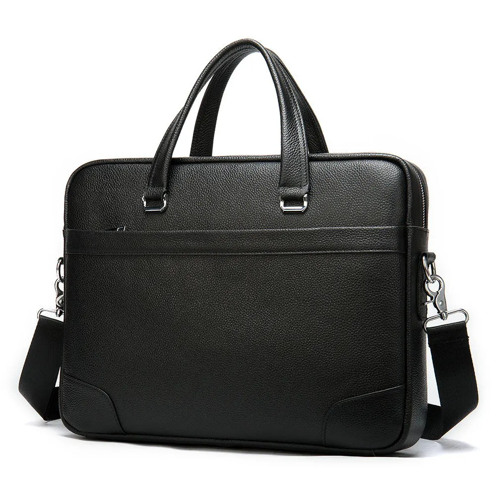 Nuevo bolso de negocios de cuero de diseñador para hombre, bolso de negocios para ordenador portátil de piel de vaca auténtica, maletín para hombre, bolso de negocios de lujo