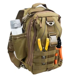 Fishing Backpack Tackle Bag Water-Resistant portable Fishing bag with Rod Holder Fly Fishing Tackle Accessories Box Backpack