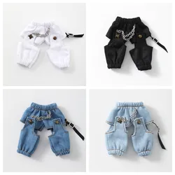 New Ob11 Dolls Trendy Pants With Torn Holes Doll Rivet Pants Jeans Hip Hop Style Pants For Ob11 Obitsu11 Molly 1/12 Bjd Doll