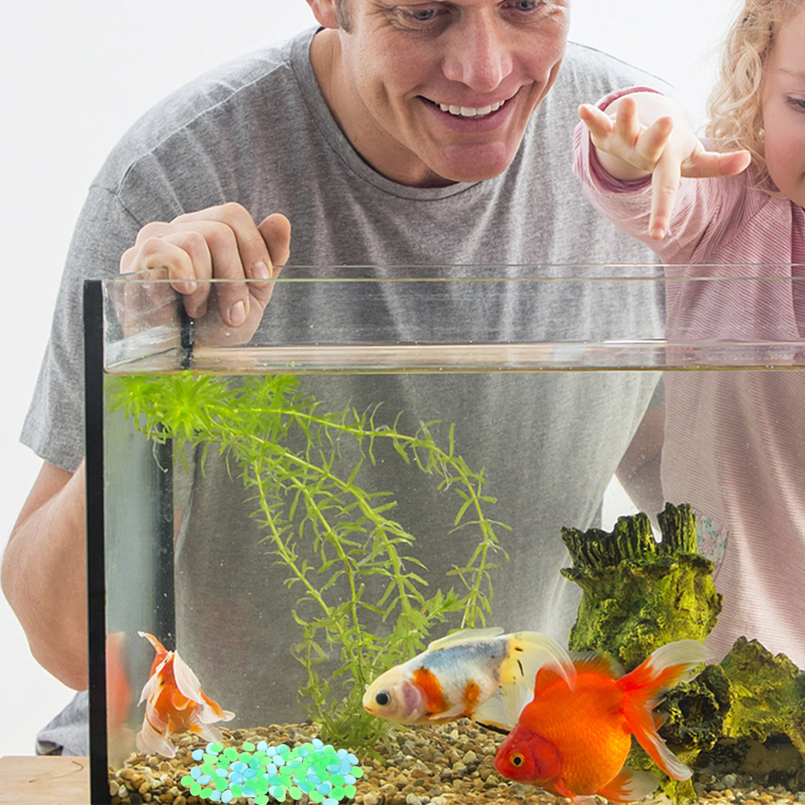 100 قطعة ليلة توهج الراتنج الأحجار توهج الصخور ل حوض السمك حديقة المناظر الطبيعية في الهواء الطلق الديكور متوهجة الحصى الزخرفية الحصى #6