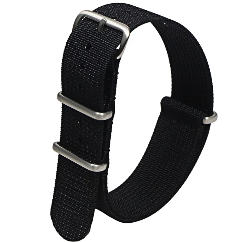 New Ribbed Nylon Strap 20mm 22mm Nylon Watch Straps Braid Ballistic Fabric Watchband Accessories for Military Watch Band