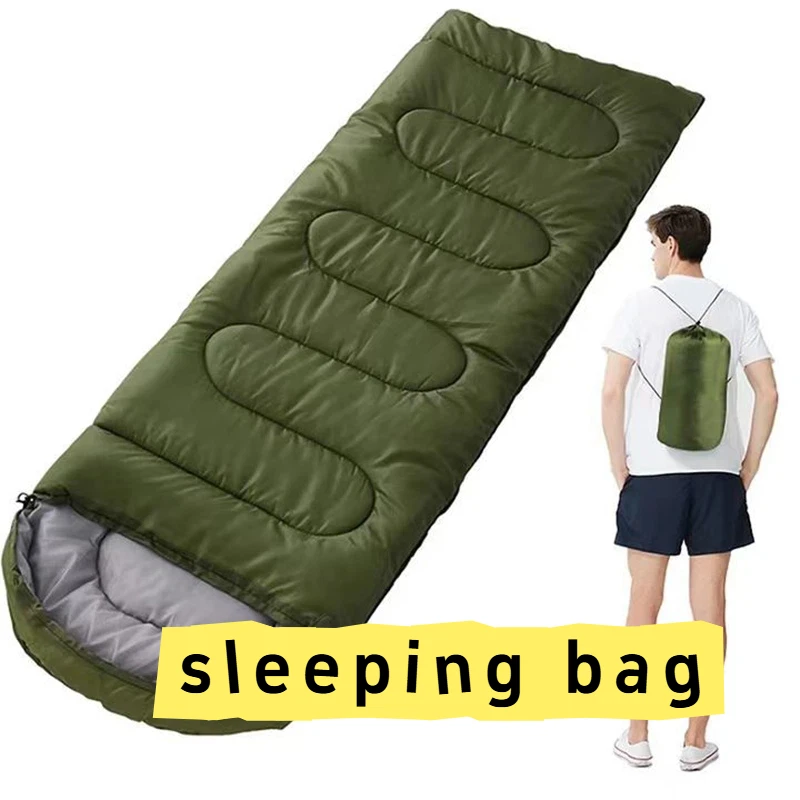 1pc 4 Seasons Ultralight Waterproof Camping Sleeping Bag Warm Envelope Backpacking Sleeping Bag For Hiking Travel Outdoor