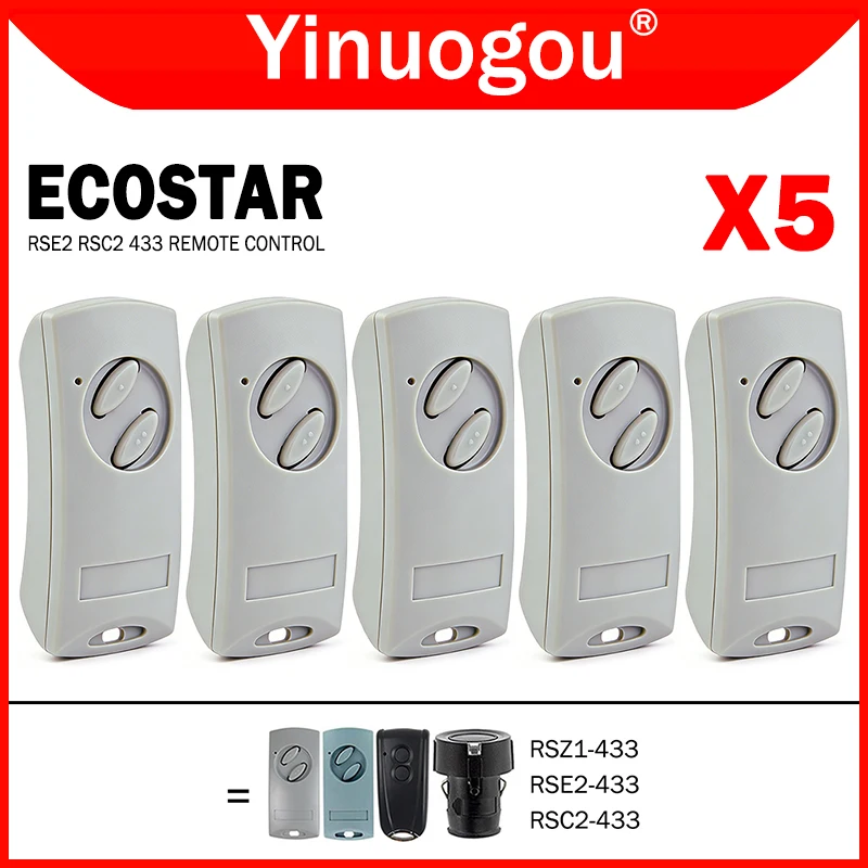 

5шт ECOSTAR RSE2 RSC2 RSZ1 433 Пульт дистанционного управления для гаражных ворот 433МГц ​ EcoStar Liftronic 500 700 800 Portronic D2500 S4000 D500