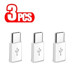 3 PCS Micro USB to Type C Adapter for Samsung Huawei Honor Xiaomi Redmi OPPO VIVO Android Phone Charger Cable Charging Converter