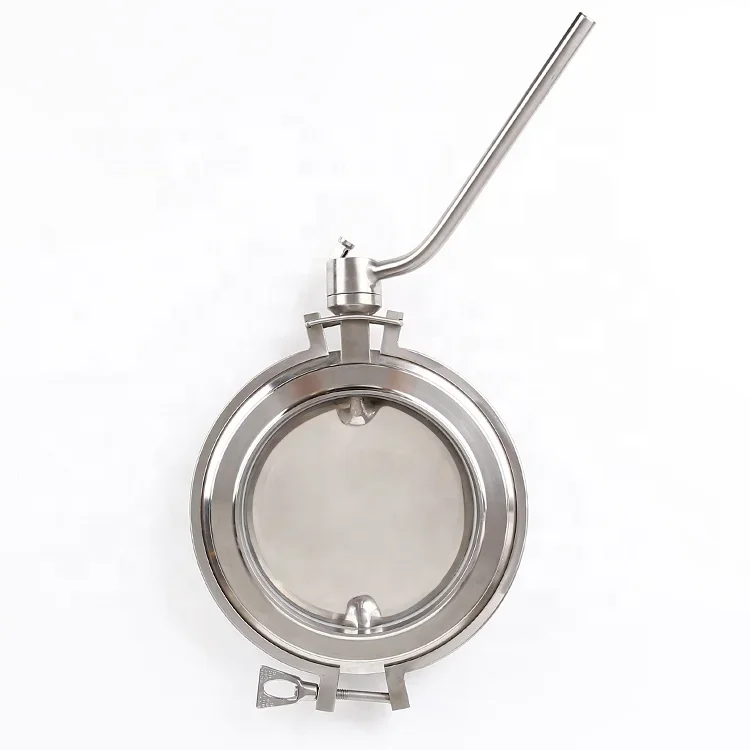 Sanitary Middle Clamp Manual DN200 Powder Butterfly Valve