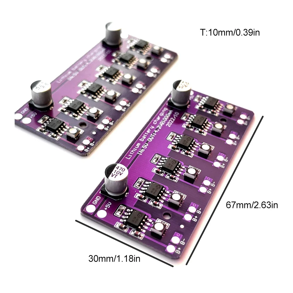 6*1A Lithium Battery Charging Module DC 5V PCB Circuit Board Charger Array for 18650 4.2V Lithium Battery Electric Accessories