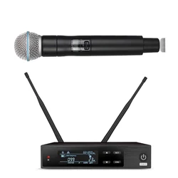 Advanced QLXD 100 Channel True Diversity Wireless Microphone System QLXD4 Receiver QLXD2 Beta58 Handheld Metal Material Audio