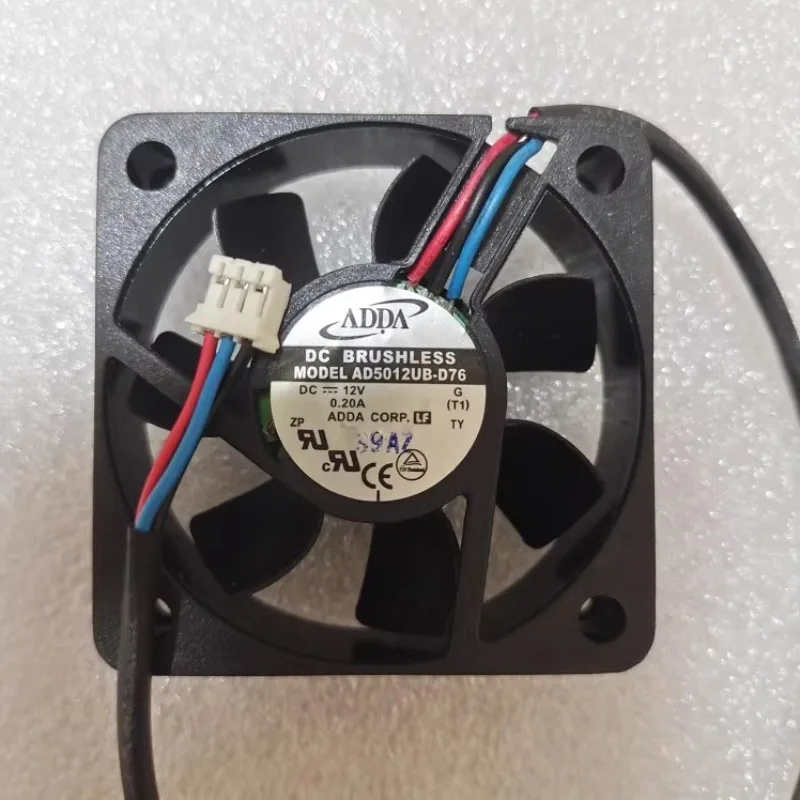 Novo ventilador cooler para adda AD5012UB-D76 dc12v 0.20a 5015 5cm ventilador de refrigeração 50*50*15mm