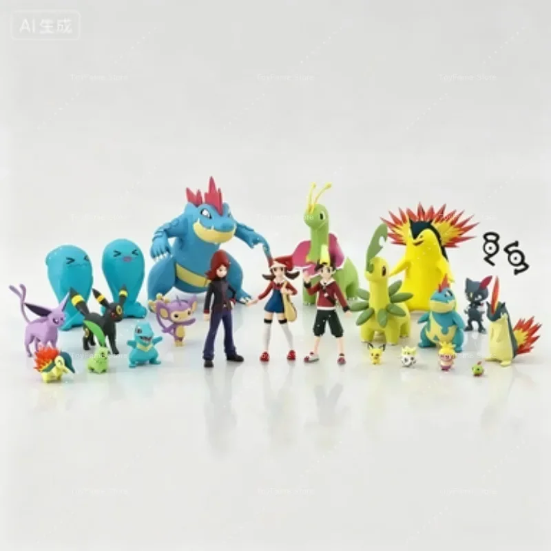 en-stock-figurines-d'action-originales-bandai-scale-world-pokemon-region-johto-kotone-bayleef-silver-crocodile-morty-celebi-collection