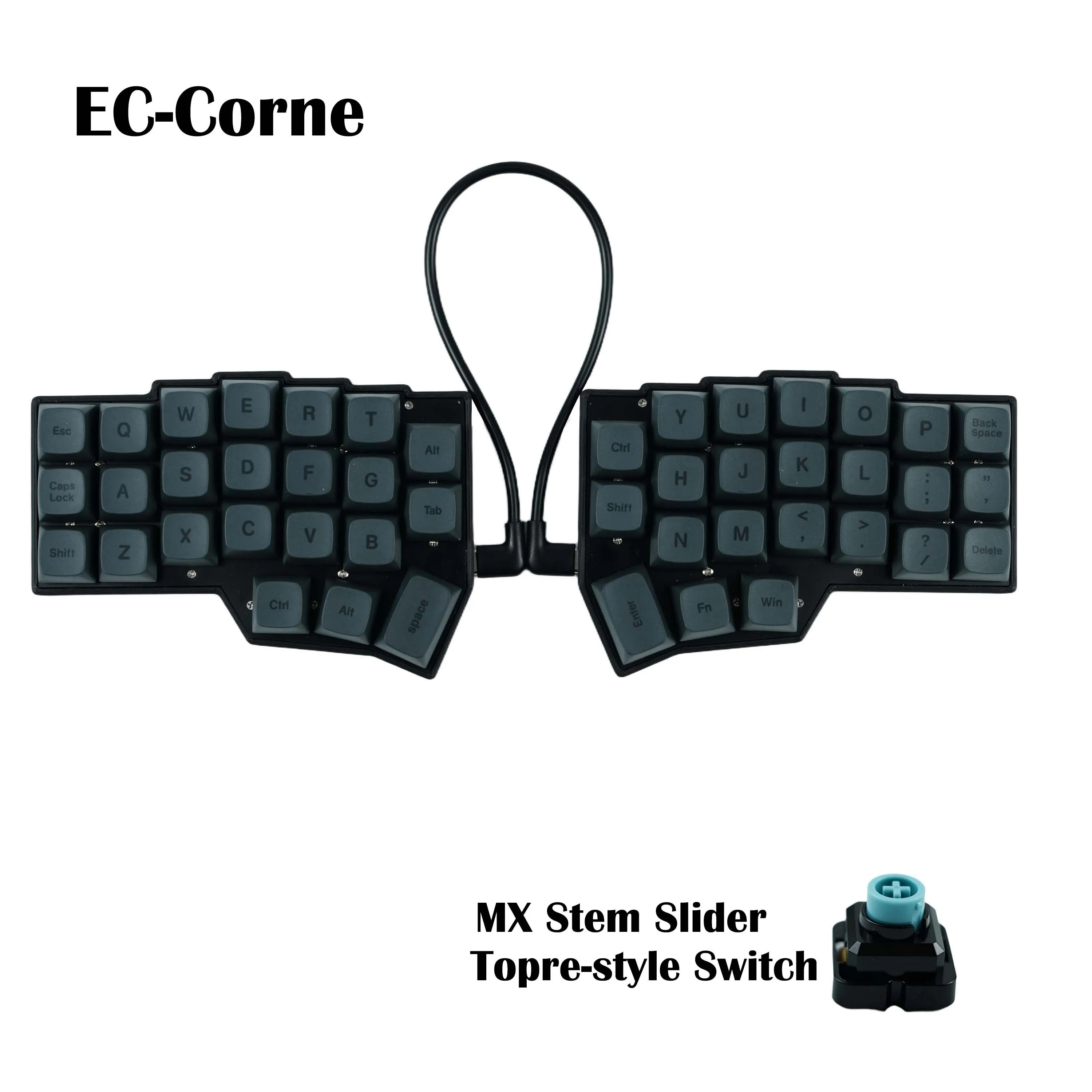 Topre Switch EC Corne Split Ergonomics Capacitive Keyboard Wired MX Slider Adapter VIAL fully programmapble