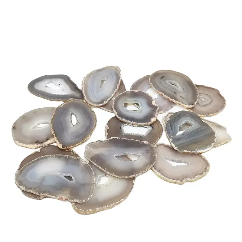 

2.2LB Wholesale quartz Agate Slices Polished Crystals Agate Geode Coaster Slices For Fengshui