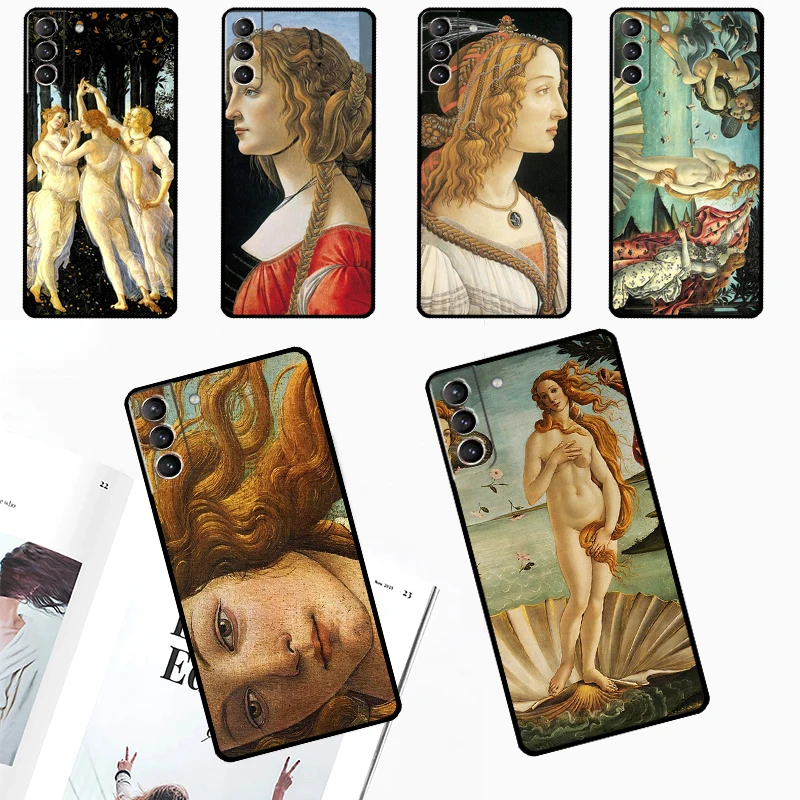 Sandro botticelli Renaissance art Case For Samsung Galaxy S24 Ultra S23 S22 S21 S20 Plus Note 10 Note 20 S9 S10 S21 FE Cover