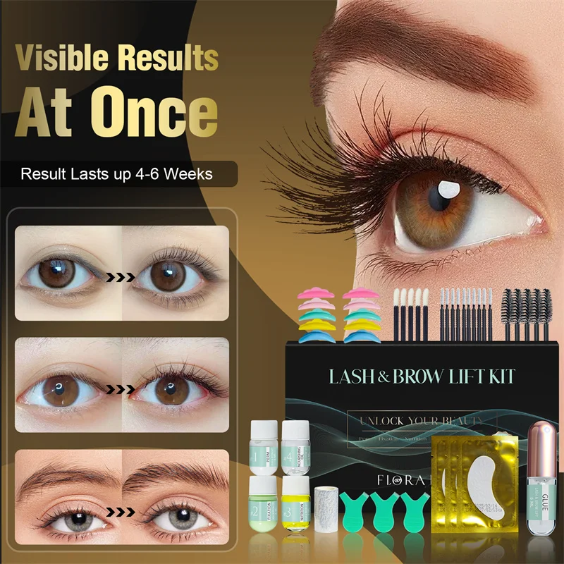 Lash Lift Kit,Eyelash Perm Kit,Lash Lift &Tint Kit Professional Eyebrows Dye Lash Extension Set Semi-Permanent