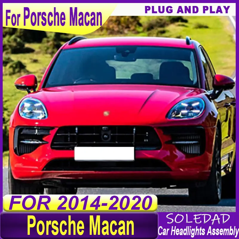 Car  Headlights for Porsche Macan 2014 2015 2016 2017 2018 2019 2020 Headlights DRL Upgrade New Headlamp Assembly Plug and play