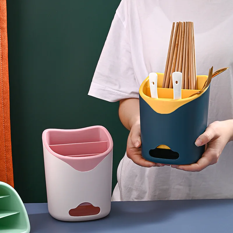 

Plastic Tableware Storage Holder Drainer Chopstick Rack Three Layer Cutlery Dryer Spoon Knife Fork Kitchenware Organizer Shelf