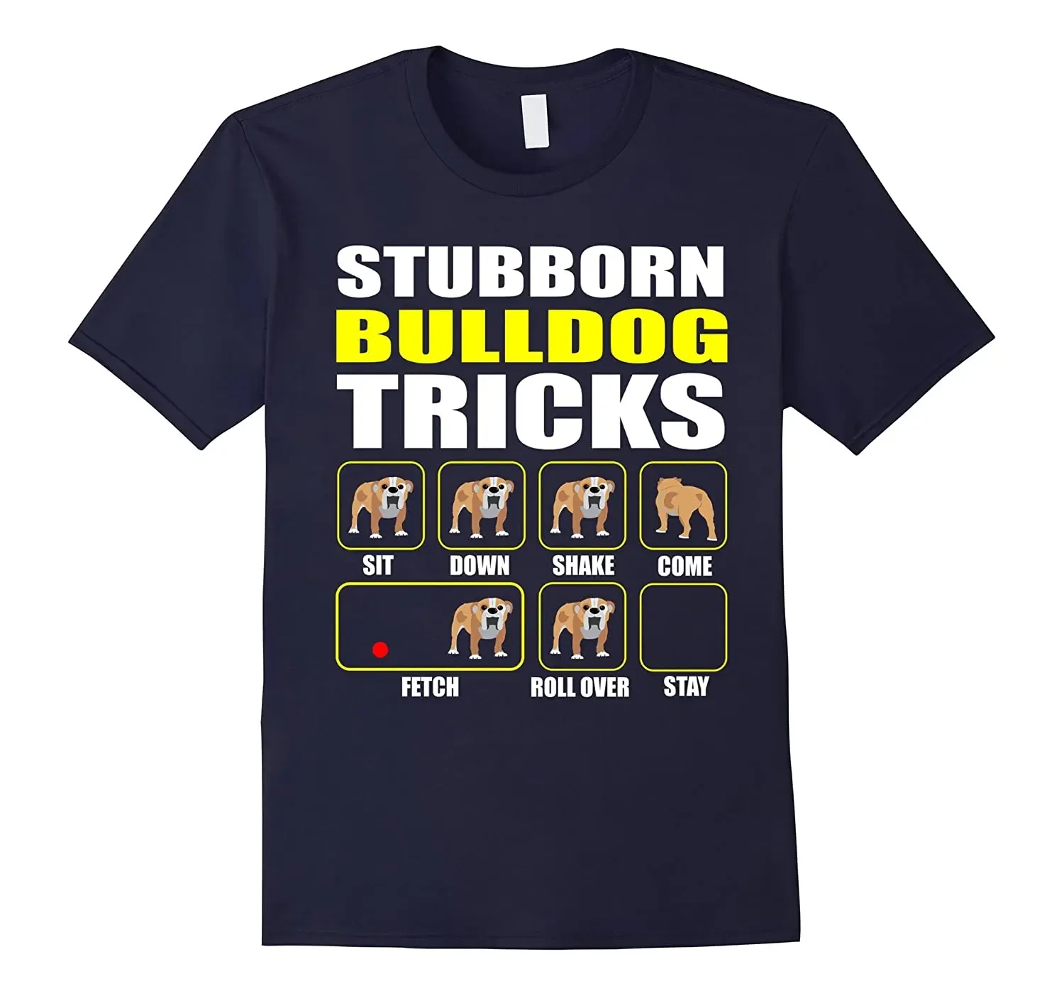 Bouledogue anglais |   T-shirt en édition spéciale pour astuces de bouledogue tenaces. T-shirt d'été à manches courtes et col rond pour hommes, en coton, nouveau S-3XL