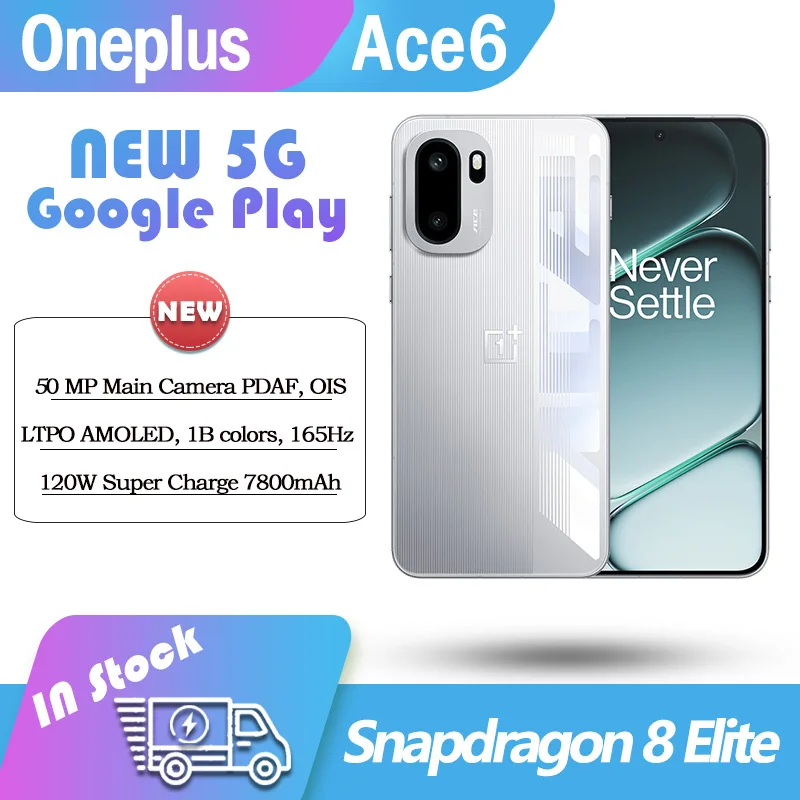 كاميرا OnePlus Ace6 5G Snapdragon8 Elite 50MP غير مقفلة 6.83 بوصة AMOLED 165HZ 7800mAh SuperVOOC 120W Charge Google Ace 6 #1