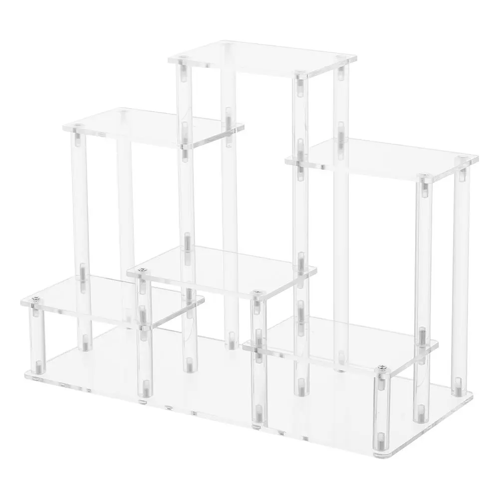 

Rectangular 6-Tier Acrylic Display Riser Transparent Clear Display Organizer Shelf Tabletop Acrylic Riser Collectibles