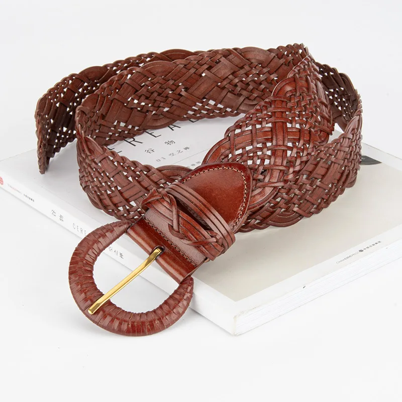 ผู้หญิง Vintage ถักรัดตัวหญิง Cummerbund Coat เข็มขัดชุด Decration เข็มขัดกว้าง J1455