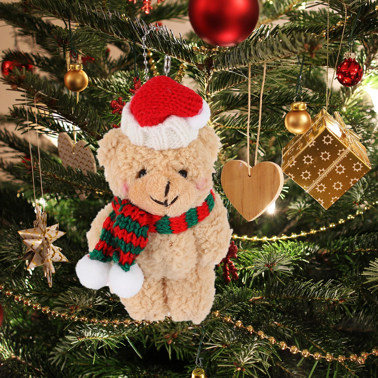 

Mini Bear Pendant Soft Cute Keychain DIY Decoration Bag Charms Christmas Gift Valentine Wedding Party Favor Ornament